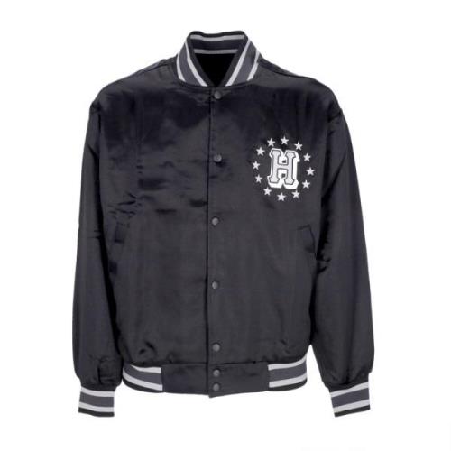 HUF Svart Satin Bomberjacka Herr Black, Herr