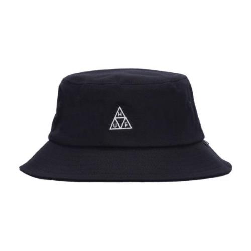 HUF Svart Bucket Hat Set med Broderi Black, Herr