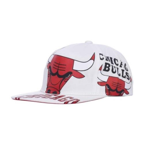 Mitchell & Ness Chicago Bulls Flat Skärm Keps Vit White, Herr