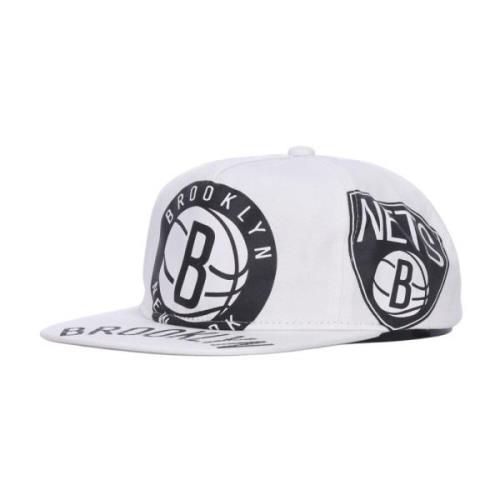 Mitchell & Ness NBA Flat Skärm Keps Brooklyn Nets White, Herr