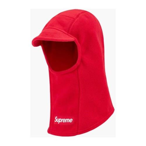 Supreme Röd Polartec Brim Balaclava Limited Edition Red, Unisex