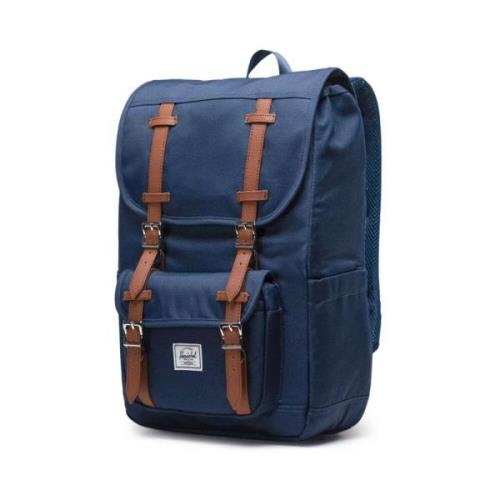 Herschel Marinblå Mid Backpack med Laptopficka Blue, Unisex