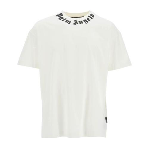 Palm Angels Logo Crewneck T-Shirt White, Herr