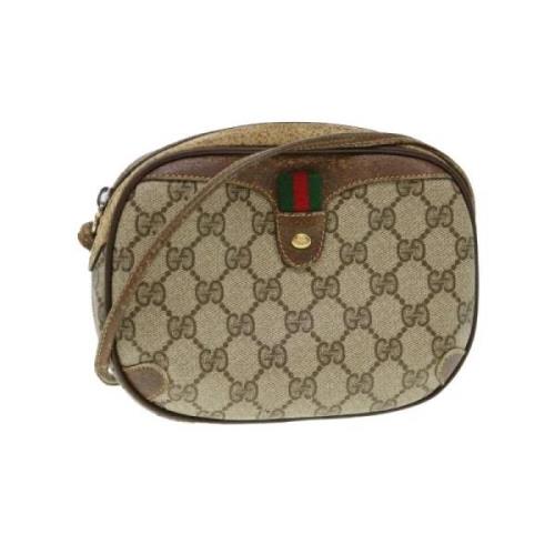 Gucci Vintage Pre-owned Canvas gucci-vskor Beige, Dam