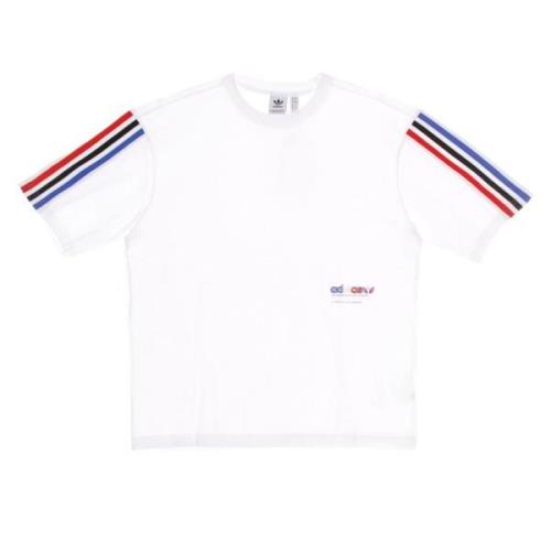 Adidas Tricolor Oversized Tee White T-Shirt White, Dam