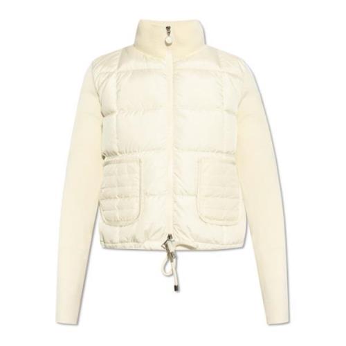 Moncler Cardigan med vadderad framsida Beige, Dam