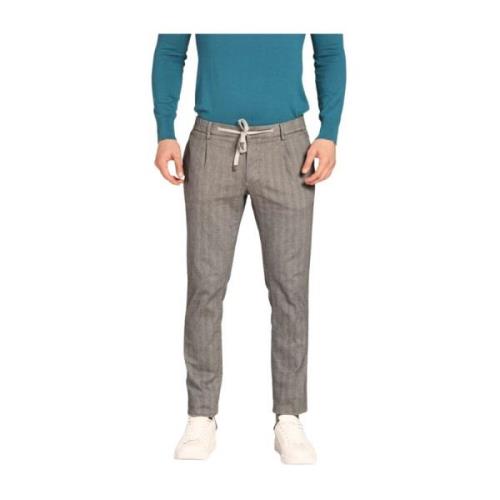 Mason's City String Chino Byxor med Resca Mönster Gray, Herr