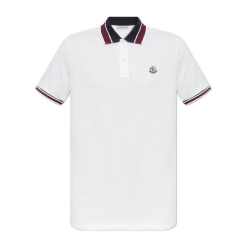 Moncler Bomullspolo med logotyp White, Herr