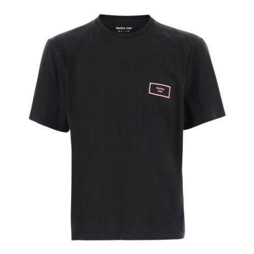 Martine Rose Bomull T-shirt med Logo Print Black, Herr