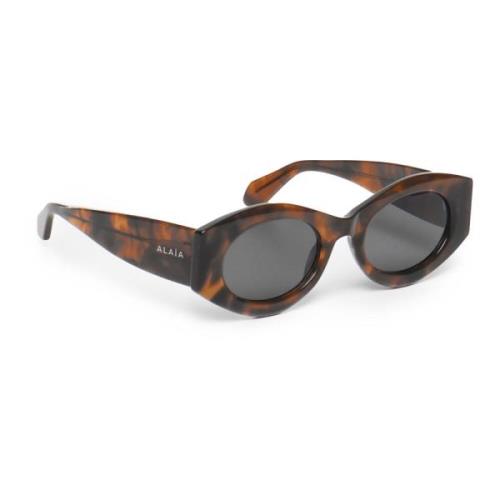 Alaïa Röklins Blond Havana Solglasögon Brown, Dam