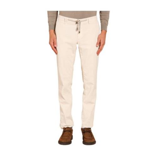 Mason's Vit Velvet Chino Jogger Byxor White, Herr