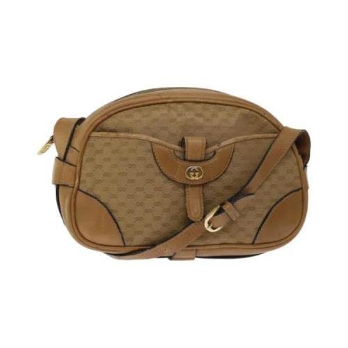 Gucci Vintage Pre-owned Canvas gucci-vskor Beige, Dam