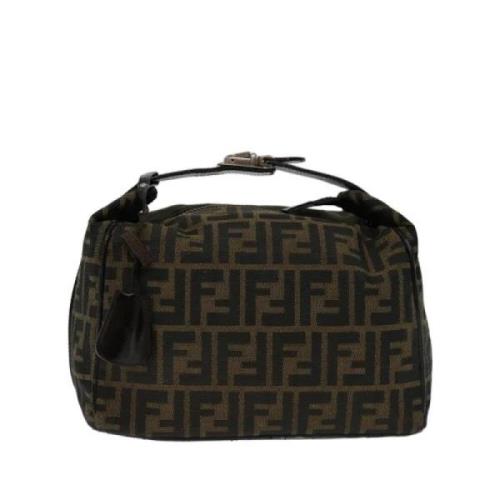 Fendi Vintage Pre-owned Canvas handvskor Brown, Dam