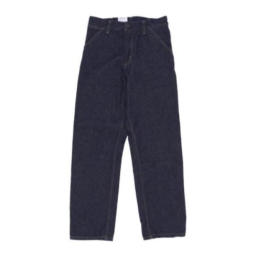 Carhartt Wip Arbetskläder-inspirerade Löst Passform Denim Jeans Blue, ...