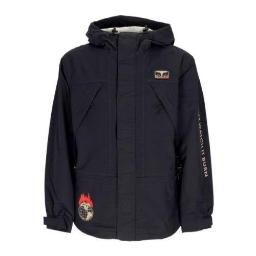 Obey Mäns Windbreaker Dru Jacka Black, Herr