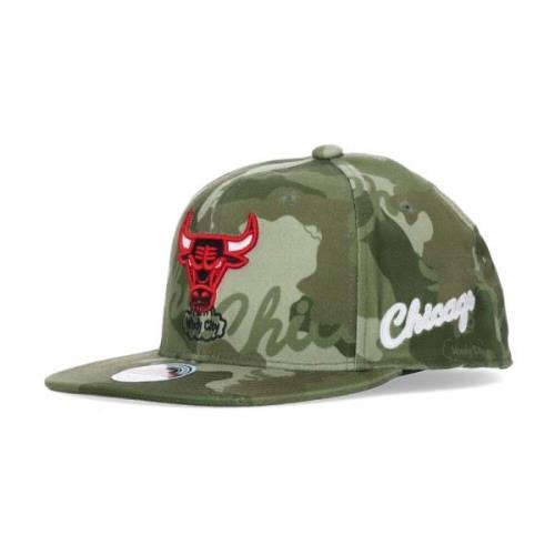 Mitchell & Ness NBA Tonal Camo Stretch Fitted Cap Green, Herr