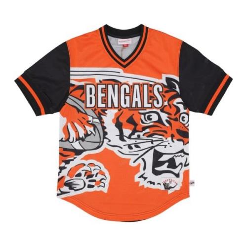 Mitchell & Ness NFL Jumbotron 3.0 Mesh V-neck Jersey Orange, Herr