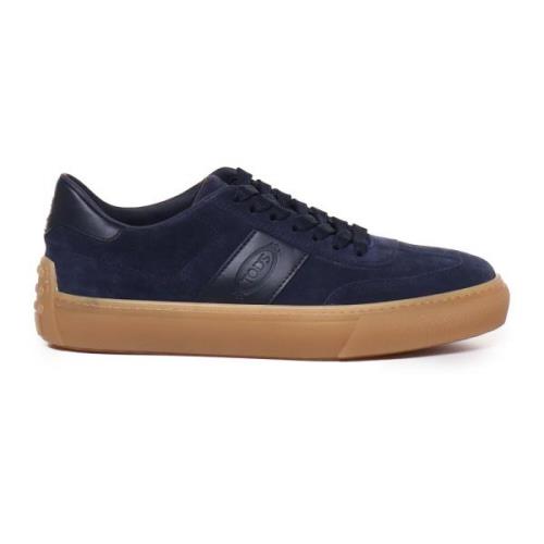 Tod's Galaxy Blue Suede Sneakers Blue, Herr