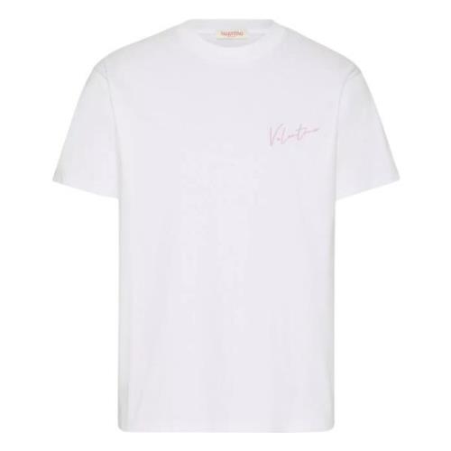 Valentino Garavani Vita T-shirts och Polos med VLogo White, Herr