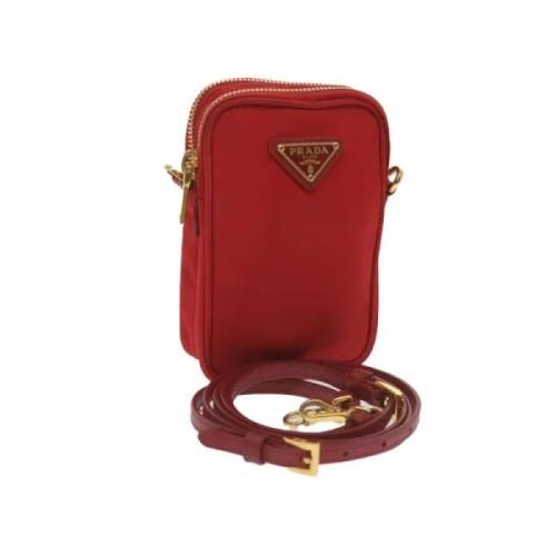 Prada Vintage Pre-owned Nylon prada-vskor Red, Dam