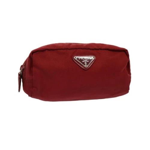 Prada Vintage Pre-owned Nylon prada-vskor Red, Dam