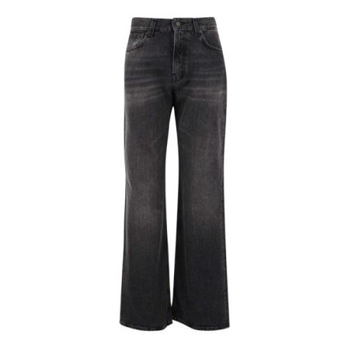 Haikure Mörk Denim Regular Fit Jeans Black, Dam