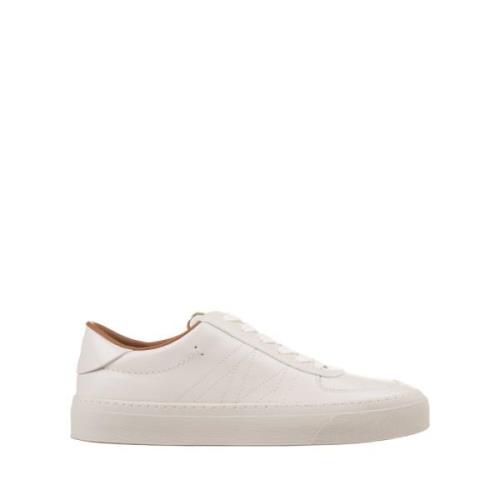 Moncler Vita Läder Lågskurna Sneakers White, Herr