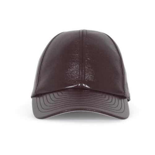 Courrèges Lila Vinyl Cap Hatt Purple, Dam