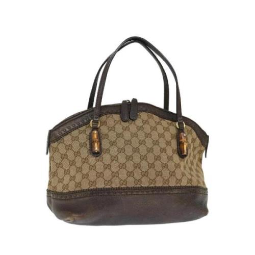 Gucci Vintage Pre-owned Canvas handvskor Beige, Dam