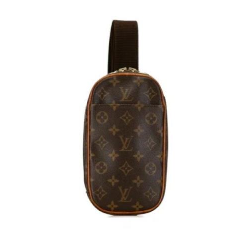 Louis Vuitton Vintage Pre-owned Plast axelremsvskor Brown, Dam