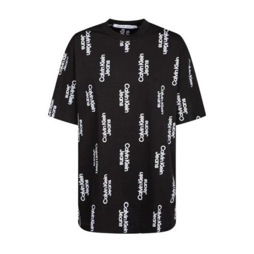 Calvin Klein Logo Print T-Shirt Black, Herr