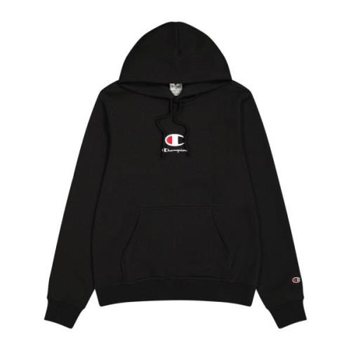 Champion Huvtröja Slim Fit Borstad Fleece Black, Herr