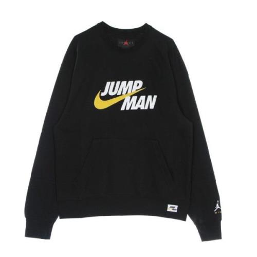 Jordan Lätt Crewneck Sweatshirt med Känguruficka Black, Herr