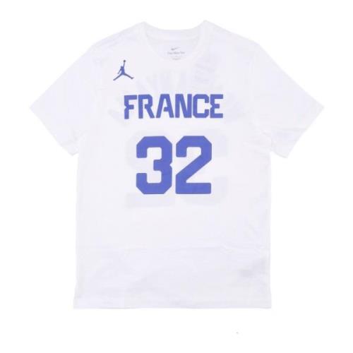 Jordan Frankrike Basket Tee Nr 32 Wembanyama White, Herr