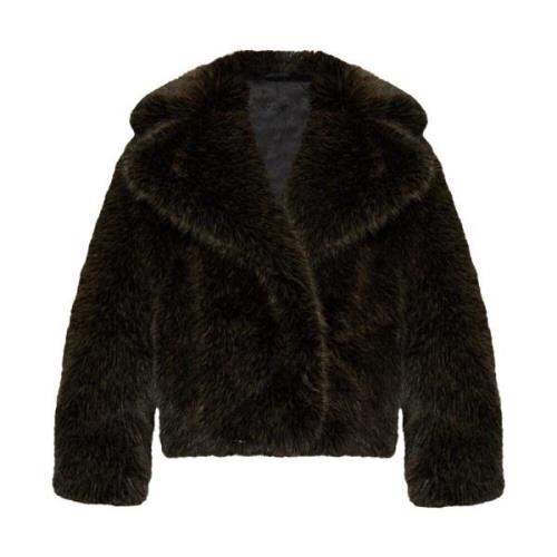 Kenzo Faux-Fur Kaffebruna Jackor Brown, Dam