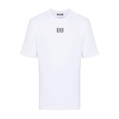 Moschino Streckkod Tryck T-shirts och Polos White, Herr