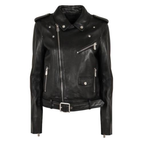 Pinko Biker Style Läderjacka Black, Dam