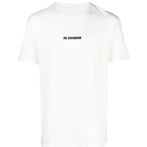 Jil Sander Vit Logo Print T-shirt White, Herr