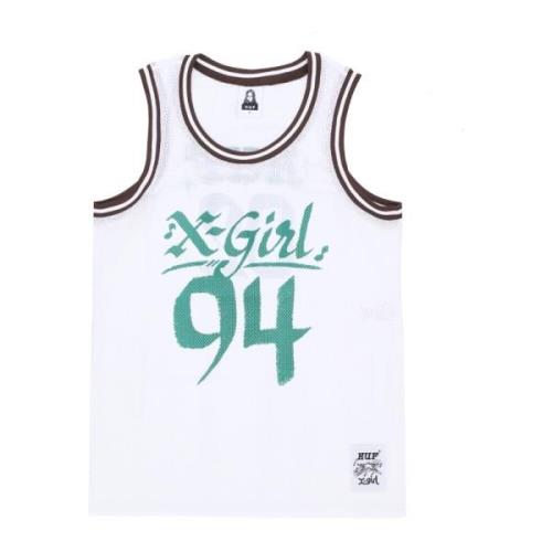 HUF Mesh Tank Top Home Team Jersey White, Dam