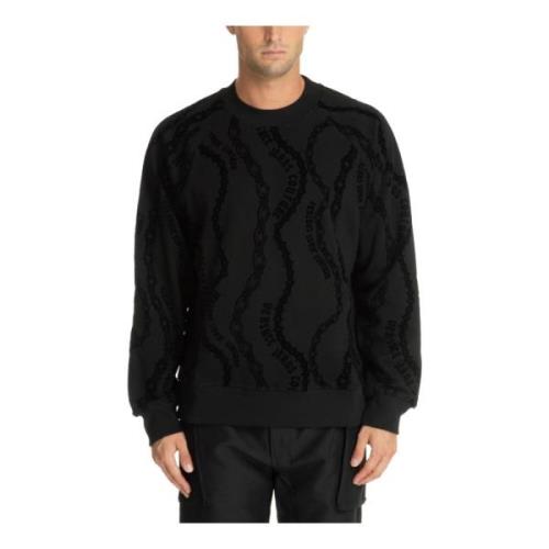 Versace Jeans Couture Abstrakt Logo Sweatshirt Black, Herr