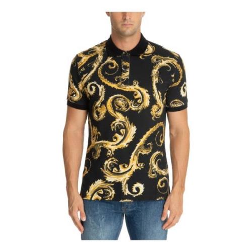 Versace Jeans Couture Abstrakt Multifärgad Polo Shirt Logo Multicolor,...