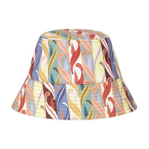 Etro Multifärgad Bucket Hat med Sommartryck Multicolor, Dam