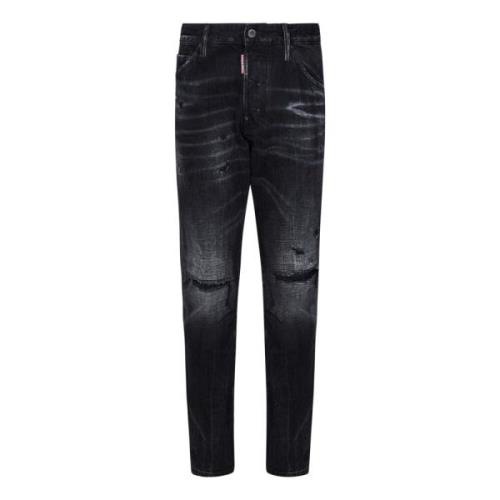 Dsquared2 Svart Cool Guy Slim-Fit Jeans Black, Herr