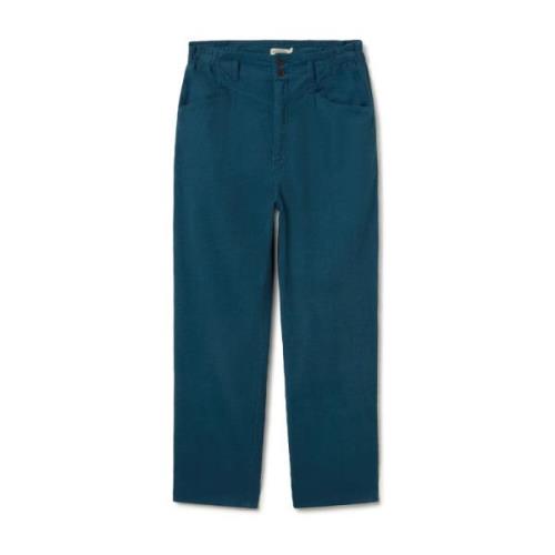 Twothirds V-formad Corduroy Byxor Blue, Dam