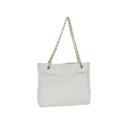 Chanel Vintage Pre-owned Canvas chanel-vskor White, Dam