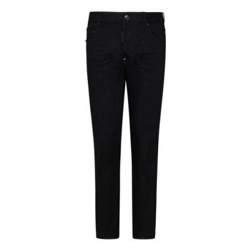 Dsquared2 Svarta Skater Skinny Jeans Aw24 Black, Herr