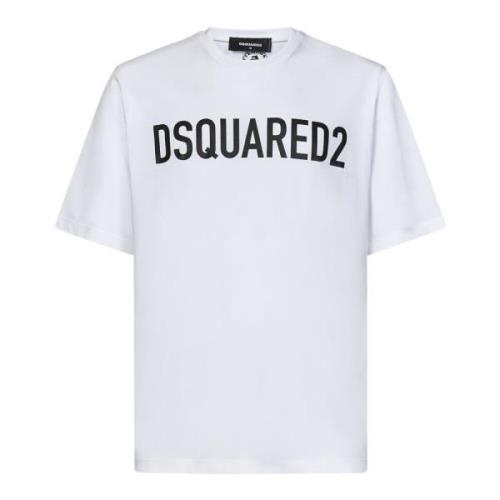 Dsquared2 Vit Logo Loose Fit T-shirt White, Herr