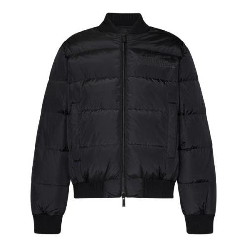 Dsquared2 Svart Quiltad Puffer Bomberjacka Black, Herr