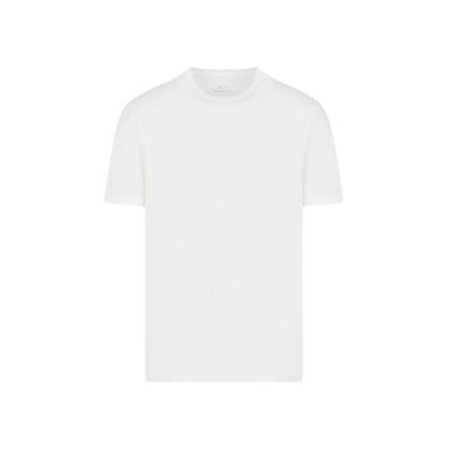 Armani Exchange Vit Logotyp Bomull T-shirt Kort Ärm White, Herr