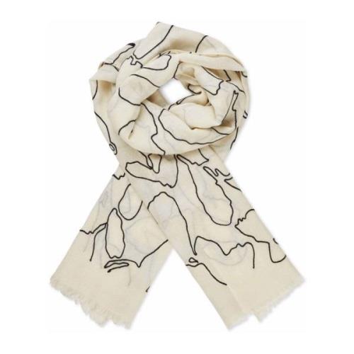 Masai Broderad Halsduk Msafina Fog Beige, Dam